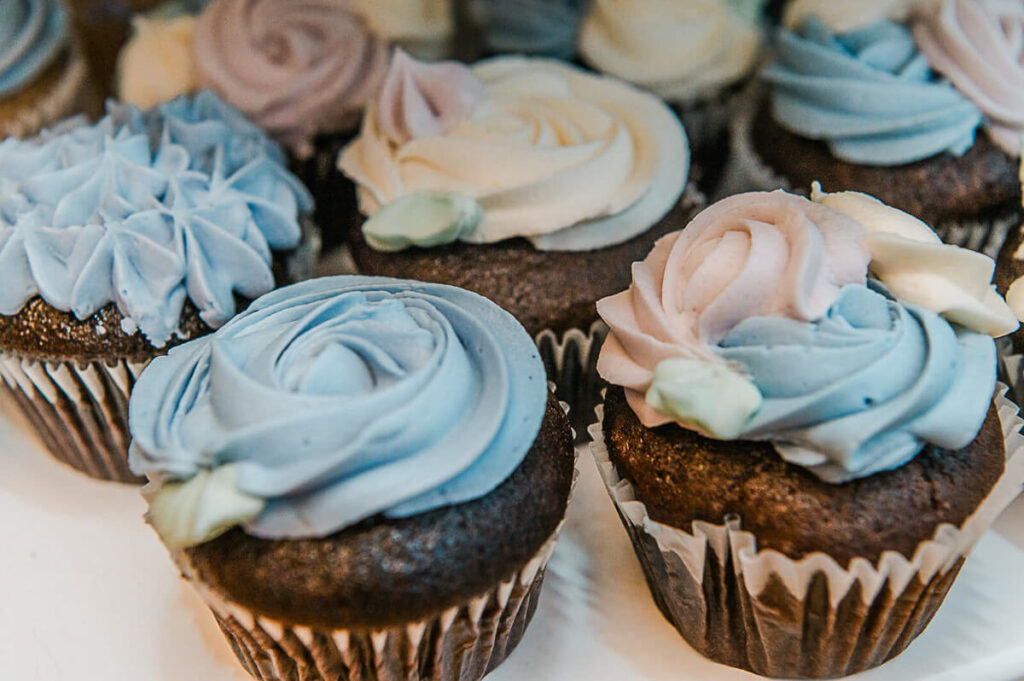 Close up of cupcakes made by Flirt Cupcakes